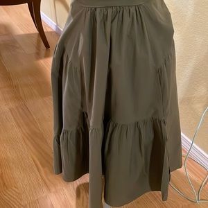 Camo color light Zara Basic summer skirt.